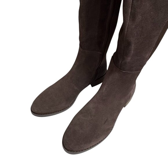 NEW Blondo Valina Boot Over The Knee Waterproof Java Brown Suede Size 7 - Picture 4 of 8